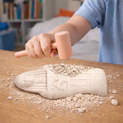 Régészeti készlet ókori egyiptomi ásatások figurái