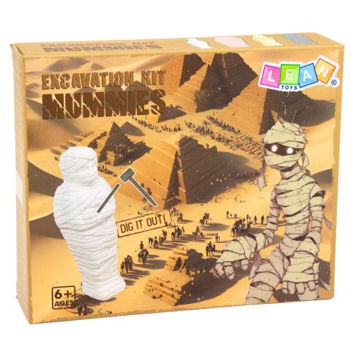 Régészeti készlet ókori egyiptomi ásatások figurái