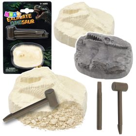   Régészeti ásatási készletkő dinoszaurusz figura eszközökkel