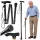 Telescopic Folding Adjustable Aluminum Walking Stick for Seniors Black 85-95cm