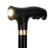 Adjustable Folding Walking Stick with LED Flashlight for Seniors, Black, 80-100 cm