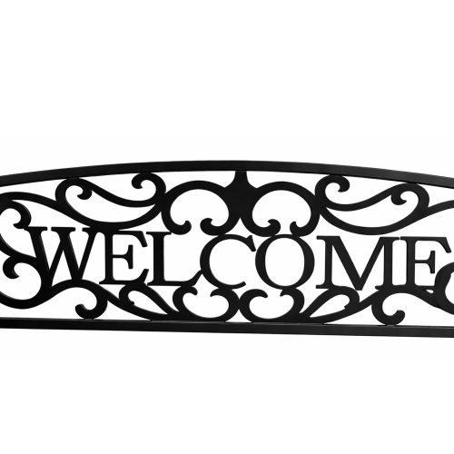 WELCOME Kerti Pad Terasz Kerti Fém 3 Személyes Fekete 127 cm