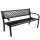 Kerti Pad, Park, Terasz, Kerti, Fém, Kétszemélyes, Fekete, 120 cm