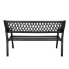 Kerti Pad, Park, Terasz, Kerti, Fém, Kétszemélyes, Fekete, 120 cm