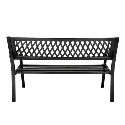 Kerti Pad, Park, Terasz, Kerti, Fém, Kétszemélyes, Fekete, 120 cm