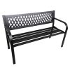 Kerti Pad, Park, Terasz, Kerti, Fém, Kétszemélyes, Fekete, 120 cm