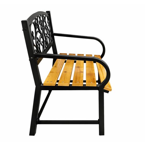 Kerti Pad, Parki Terasz, Kerti Fém, Fa, 2 Személyes, 118 cm