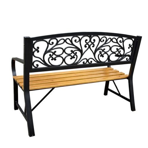 Kerti Pad, Parki Terasz, Kerti Fém, Fa, 2 Személyes, 118 cm