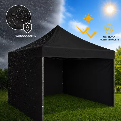 Kerti Sátor Express Kereskedelmi Vendéglátó Pavilon Fekete 3x3M