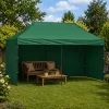 Expressz Kerti Sátor Vendéglátó Pavilon Zöld 3x6 M