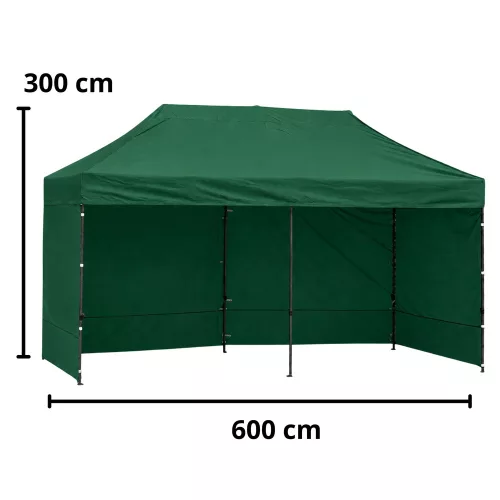 Expressz Kerti Sátor Vendéglátó Pavilon Zöld 3x6 M