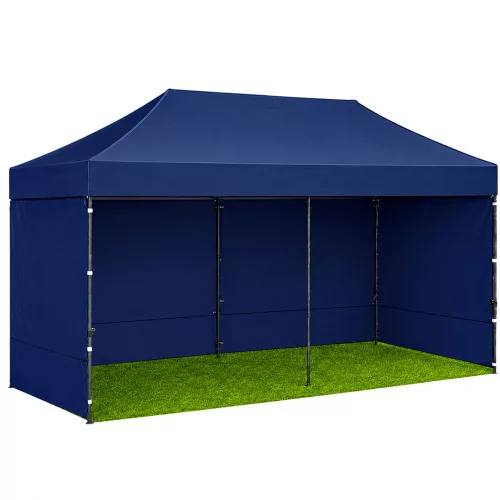 Express Kerti Sátor Catering Kereskedelmi Pavilon Sötétkék 3x6 M