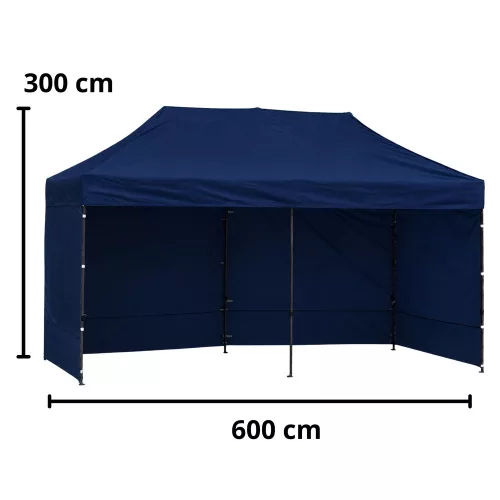 Express Kerti Sátor Catering Kereskedelmi Pavilon Sötétkék 3x6 M
