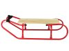 Fém szán háttámlával, piros pánttal