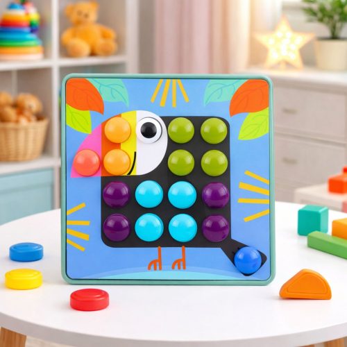 Kreatív geometrikus kirakós mozaik oktató kirakó gombák 53 darabos.