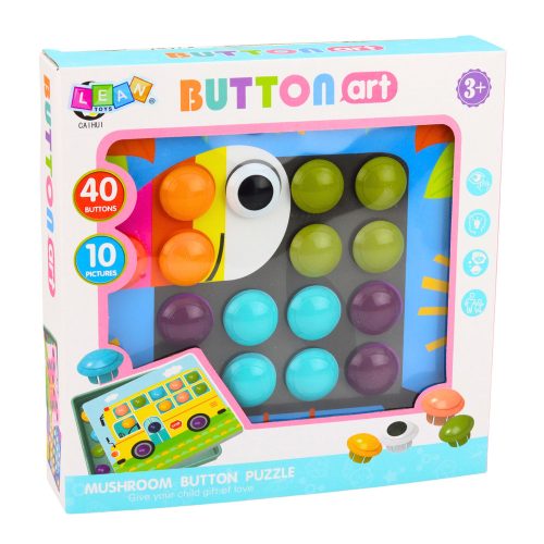 Kreatív geometrikus kirakós mozaik oktató kirakó gombák 53 darabos.