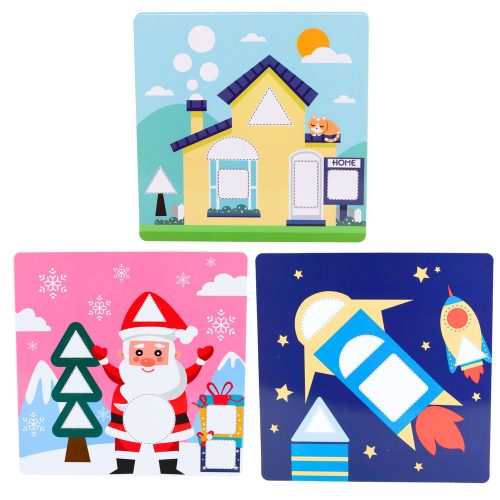 Kreatív geometrikus kirakó mozaik oktató kirakó 35 darabos.