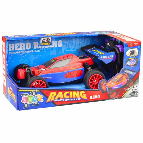 RC szuperhős versenyautó piros