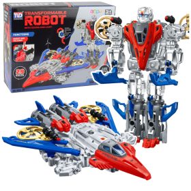   Robot Fighter Combat 2 az 1-ben fények és hangok piros-kék színben 29 db.
