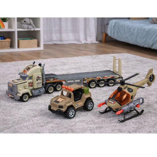 Katonai készlet Teherautó Helikopter Terepjáró Katona