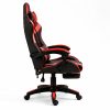 LEAN Forgós Irodai Gamer Szék Lábtartóval és Párnákkal, Fekete és Piros