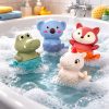 4 db-os gumi sellő állatos fürdőjáték készlet