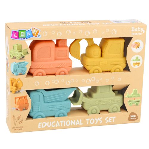 Játékok kisgyermekeknek Gumi járművek szétszereléshez fürdőjátékhoz 4 db.