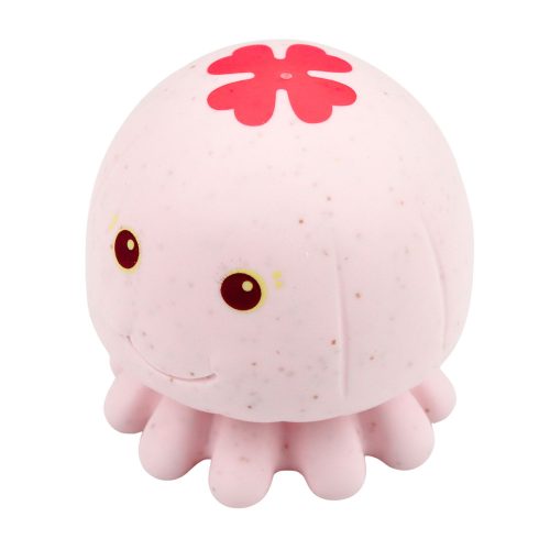 6 darabos oktató gumi tengeri állatból álló készlet fürdéshez és szórakozáshoz.