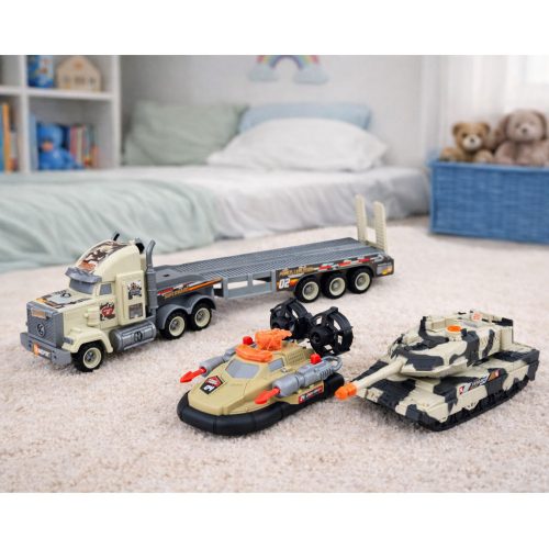 Katonai készlet Army Truck Tank Légpárnás jármű Katona