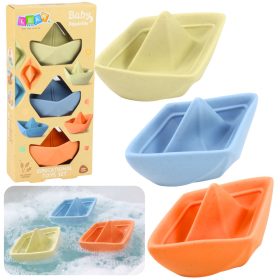   Gumicsónak szett fürdőzésre kisgyermekeknek pasztell színben 3 db.