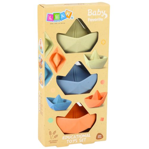 Gumicsónak szett fürdőzésre kisgyermekeknek pasztell színben 3 db.