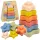 Szenzoros Piramis Csillagok Puha Blokk Színes Puzzle 6 db-os.