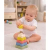 Szenzoros Piramis Csillagok Puha Blokk Színes Puzzle 6 db-os.