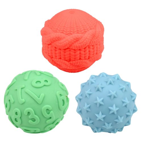 Szenzoros Játékkészlet Kisgyermekeknek Piramis Gumilabdák 16 db.