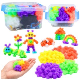   Kreatív barkácskészlet tépőzáras építőkockák oktatási kockák 836 db-os