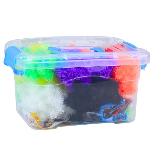 Kreatív barkácskészlet tépőzáras építőkockák oktatási kockák 836 db-os