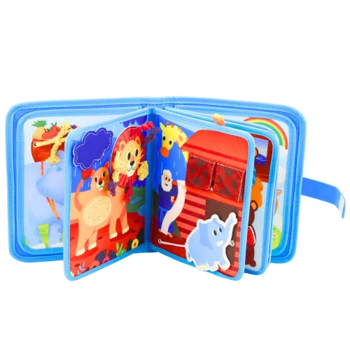 3D filc érzékszervi oktatókönyv Noé bárkája állatok