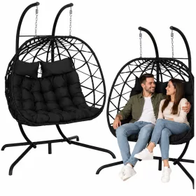   Kétszemélyes Függő Hintaszék Kerti Cocoon LEAN Párnák Hinta