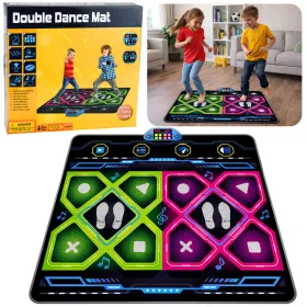 Dupla Elektronikus LED Táncszőnyeg 105 x 90 cm-A