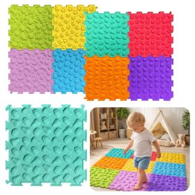   Szenzoros Ösvény Kirakó Csempék Különböző Szerkezetek Színek 24,5 cm 10 db.