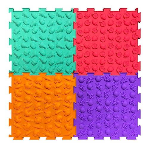 Szenzoros Ösvény Kirakó Csempék Különböző Szerkezetek Színek 24,5 cm 10 db.