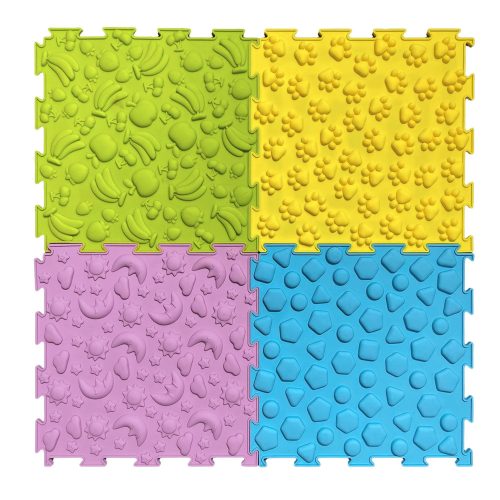 Szenzoros Ösvény Kirakó Csempék Különböző Szerkezetek Színek 24,5 cm 10 db.