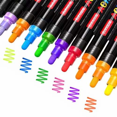Set of Acrylic Markers, Felt-Tip Pens, Waterproof Markers, Case 36 pcs.