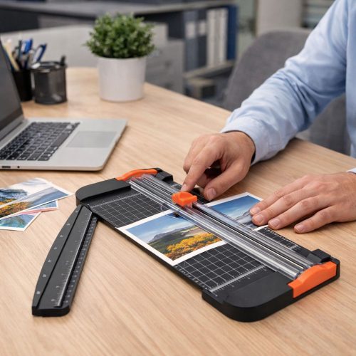 Ghilotină manuală pentru tăiere de hârtie A3 A4 A5 B5, tăietor de birou