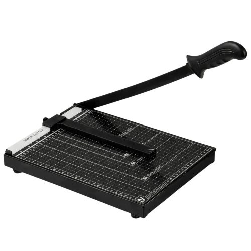 A4-es papírvágó, fém irodai, fekete