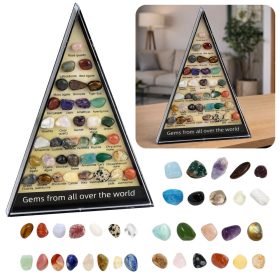   Tudományos oktatókészlet, természetes kövek és ásványok gyűjteménye, 36 db.