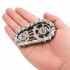 Fidget Spinner lánckerék, stresszoldó, rozsdamentes acél, ezüst
