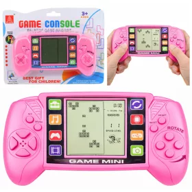   Hordozható LCD Tetris elektronikus játékkonzol rózsaszín