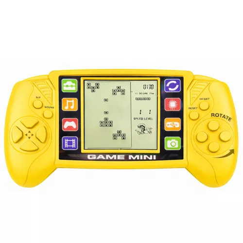 Elektronikus Játékkonzol Tetris Hordozható LCD Sárga
