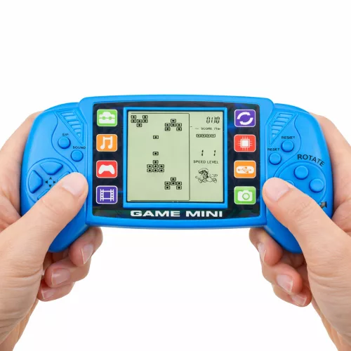 Tetris hordozható LCD elektronikus játékkonzol kék